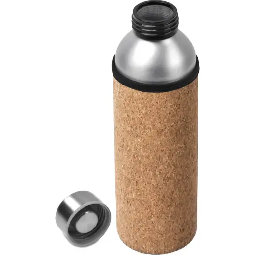 Kooshty Frislia Recycled Aluminium Water Bottle Silver Open